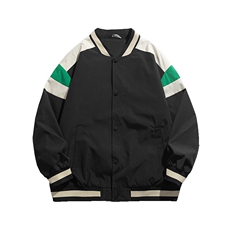 中性风小牛津上衣夹克宽松落肩拼色棒球服外套XZ214-8JK700-P65，男装夹克，星座1204-3