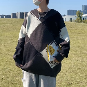男秋冬季新款潮韩版百搭情侣毛衣针织衫外套GM28P42图片