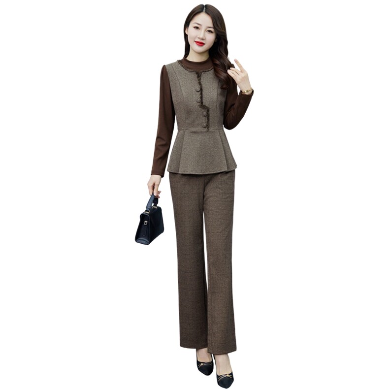 现货-新款】春装新款两件套2024年时尚洋气显瘦气质女士套装,女装套装/套裙,仁梯