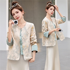 新中式风刺绣短外套女春秋2026新款高级感气质超火减龄洋气上衣，女装短外套，悠米