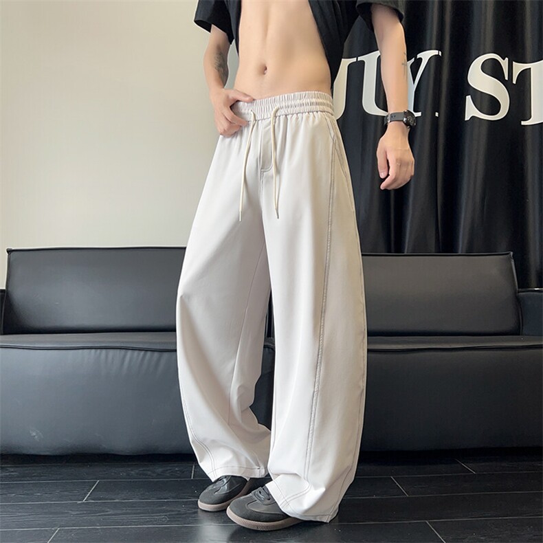 特批28数据凉感冰丝裤明线弯刀设计感百搭宽松显瘦K5626,男装休闲裤,电商A128