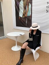 口袋珍珠西装，女装西装，HE