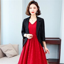 蕾丝小西装女短外套2024夏季新款韩版百搭披肩外搭配裙子上衣西服，女装蕾丝衫/雪纺衫，婵米儿