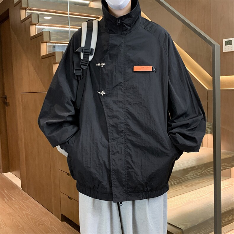 F158/P50有报告UPF50+紫外线防晒衣男飞机扣中式风防晒服,男装防晒衣,电商基地A050