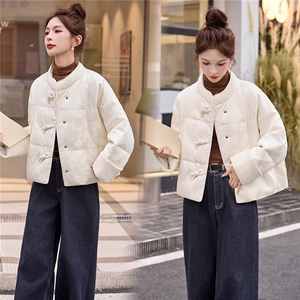 现货主推2025年冬季新款國风羽绒服外套女图片