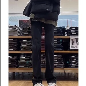 男士牛仔裤美式复古潮流直筒百搭宽松阔腿休闲牛仔裤男WL7866-P32图片