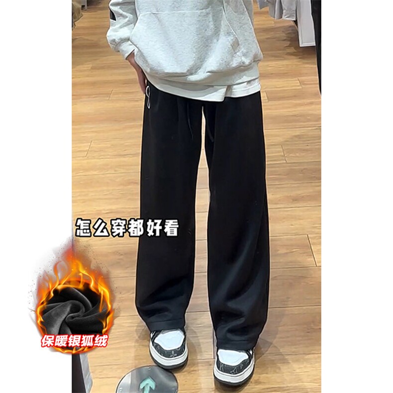 薄款改加绒特批P35无差价冬抖音银狐绒休闲裤男士K1958J加绒,男装休闲裤,电商A001