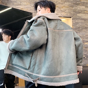 【】A003-HJ5052-P130秋冬新款皮毛一体机械棉衣外套 家乐3图片