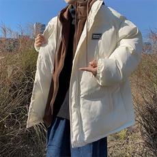 假两件棉服男秋冬潮牌港风痞帅休闲加厚保暖连帽棉衣外套M670-P85，男装棉衣，星座1008-2
