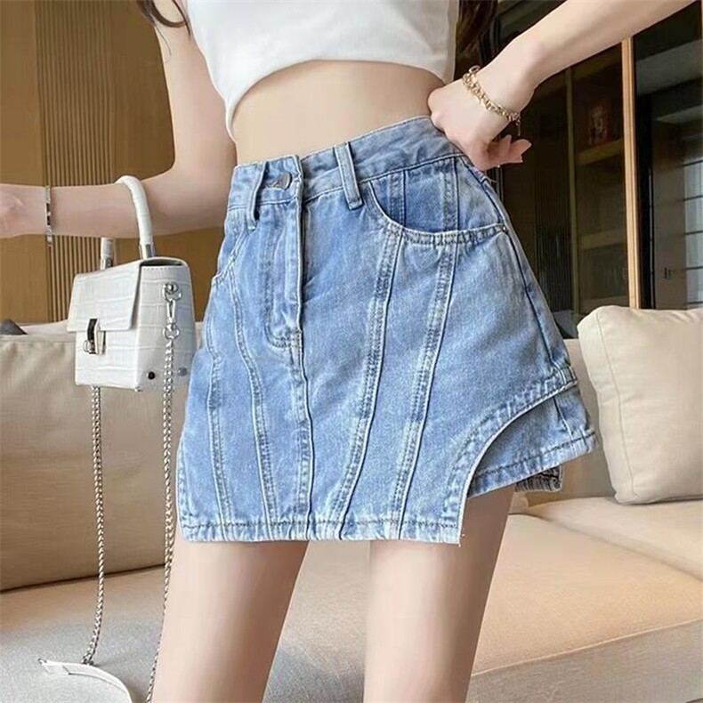 夏款不规则牛仔裙，其它，XTZ style