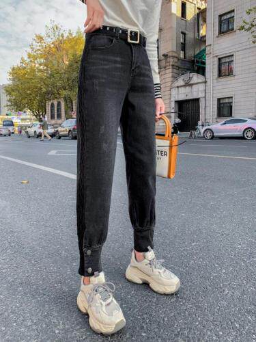 2020加绒拼毛线洋气工装裤，女装，雪儿诱惑