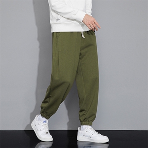 棉 M-8XL 秋季新款大码束脚潮流休闲卫裤 109-K005-P55图片