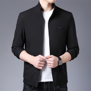 2023春秋季新款男士夹克休闲外套中年男装上衣爸爸春装衣服男装图片