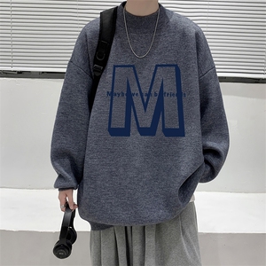 控68半高领毛衣男士大码针织衫男毛线衣男 M18260-P45 加绒款-P65图片