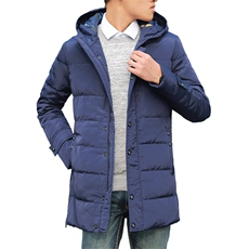 秋冬款男士连帽羽绒服加肥大码中长款胖哥羽绒衣L-8XL1440款P185，男装棉衣，星座802