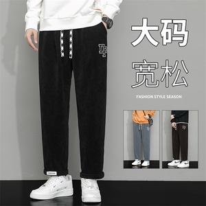 M-8XL秋季高街ins潮裤子男韩版潮宽松直筒大码长裤SJ109-K66-P50图片