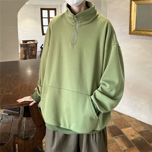 360克重磅冲锋衣内胆半拉链翻领POLO衫高领卫衣男WY77077P65控88图片