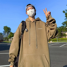 抖音得物供货可提供视频春装重磅美式宽松连帽卫衣DL2382，男装卫衣，电商A486