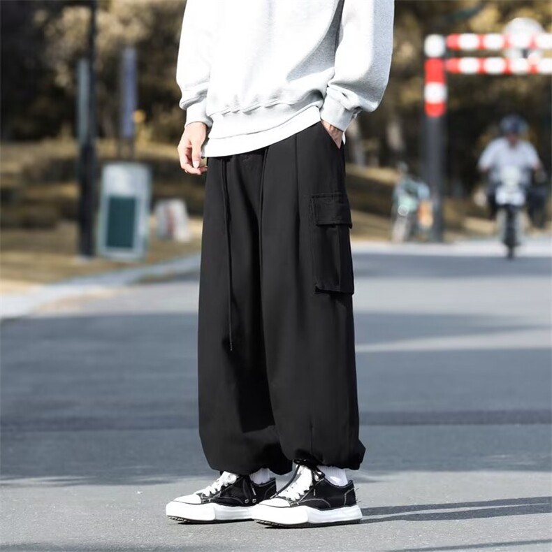 高街美式oversize复古阔腿工装裤日系cityboy裤子男K4497-P40,男装休闲裤,星座512-2