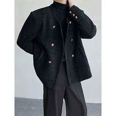 【有货】DS15-特P85新款小香风毛呢外套男2025秋冬季开衫简约时尚，男装夹克，星座603-2