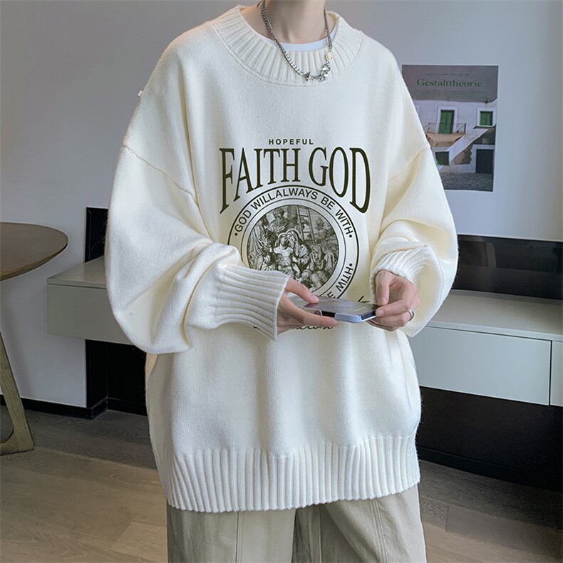 半高领毛衣男大码胖子针织衫毛线衣M18388-P45加绒款-P65，男装针织衫/毛衣，电商A040