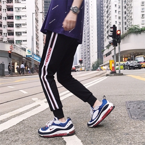 春夏季bf风新款男运动裤小脚裤修身ins长裤919/P35图片