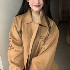 现货美式复古格纹腰带弯刀休闲裤女刺绣设计阔腿慵懒宽松长裤，男装休闲裤，星座506A