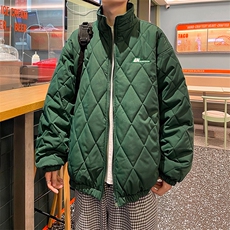 棒球服美式棉服男菱格加绒加厚冬装潮牌秋冬棉衣外套CW2287-P68，男装棉衣，星座512-2