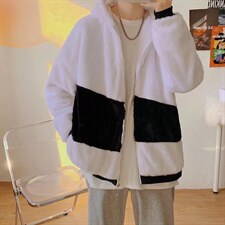 韩版潮牌夹克棉衣男士拼色秋冬羊羔毛外套连帽棉服W5174-P42，男装棉衣，星座512-2