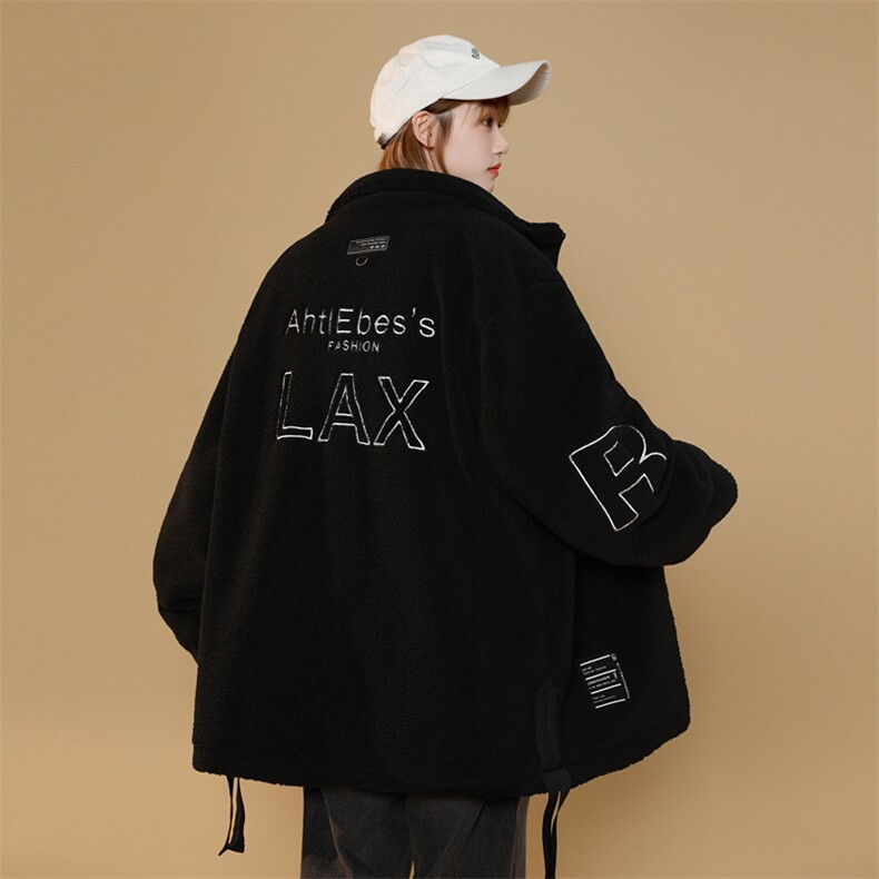 中性风男女冬季加绒加厚羊羔绒保暖棉服大衣A406MY103特P90,男装棉衣,星座309（原A406）