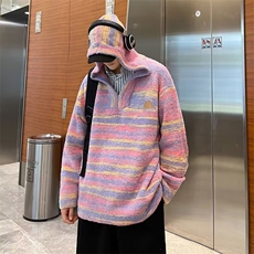 毛衣男秋冬新款美式高街痞帅刺绣慵懒风宽松套头M5666-P68，男装针织衫/毛衣，星座1109-3
