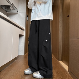 秋季新款斜切拼接压褶设计感运动休闲卫裤B315-K25362-特p40控78图片