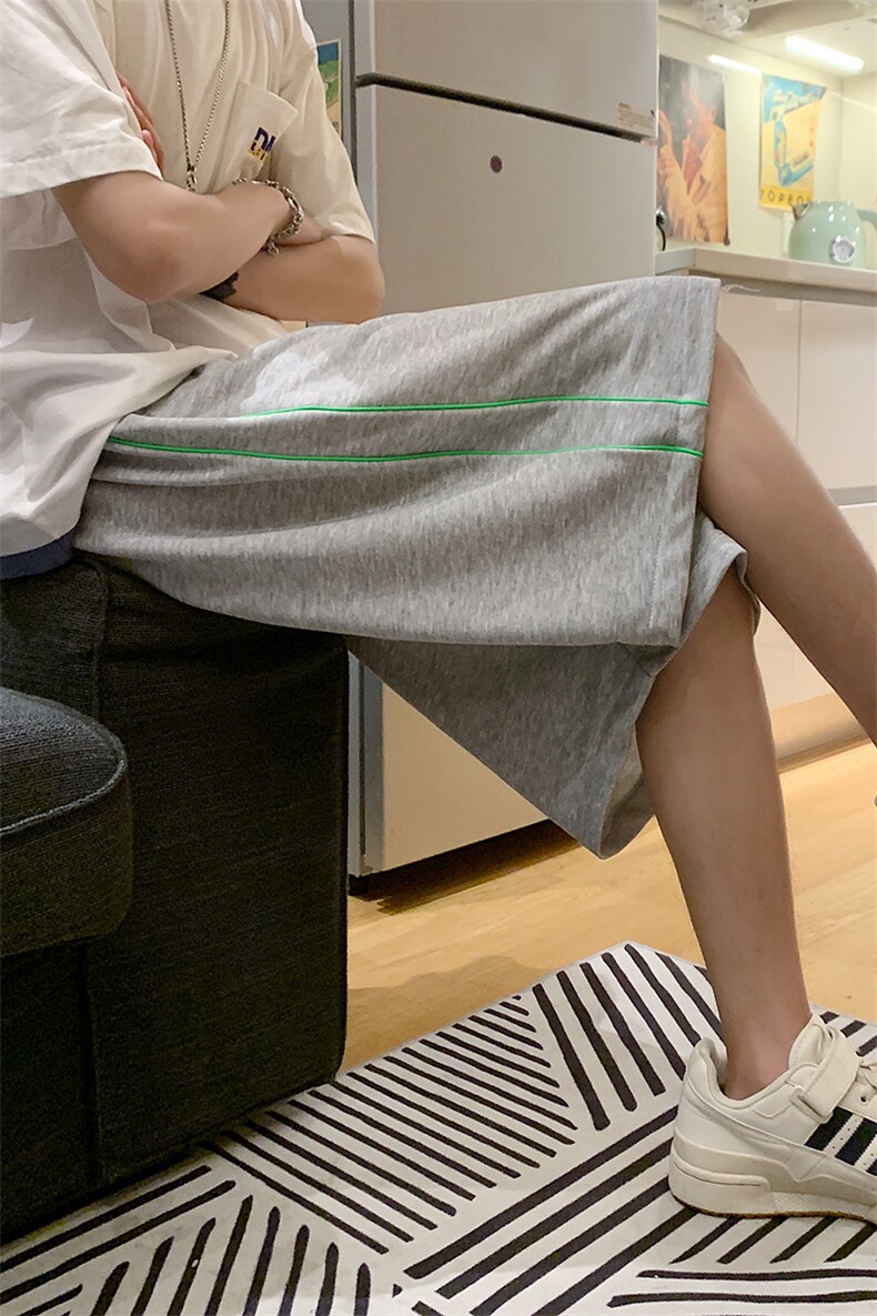 现货2025夏季港风条纹男运动裤抽绳休闲短裤D201-DM30-P30,男装牛仔裤,电商D321-1