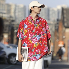 P01中性男女休闲大码花衣服polo衫宽松透气东北大花风团队服，男装Polo衫，星座115A(原星座507）