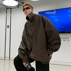 A751-P672023秋季新款潮牌机车服宽松外套美式复古pu皮夹克男，男装夹克，星座512-6