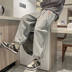 华夫格运动裤男大码抽绳休闲裤卫裤 HK78237-P35 加绒款P45图片