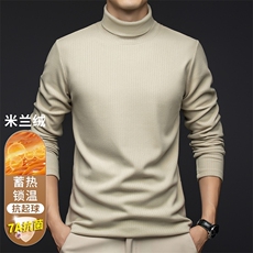 秋冬季男士长袖高领休闲暖感卫衣保暖运动上衣打底衫男装，男装卫衣，钱塘6003（原4033）