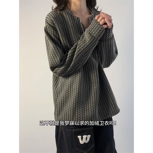 XZ809A/SYR60/特P24/控48/加绒特P34/控58 小香风雪尼尔V领卫衣图片