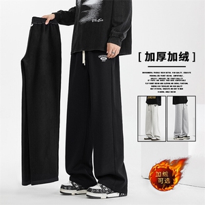 秋冬款卫裤子宽松直筒休闲加绒加厚裤WK81-1常规特批27加绒特批32图片