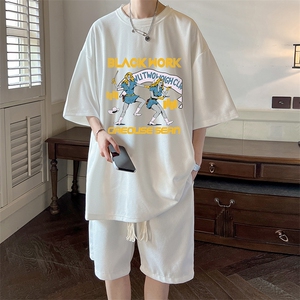 华夫格套装运动短袖t恤套装休闲两件套一套 HZ84304-P44图片