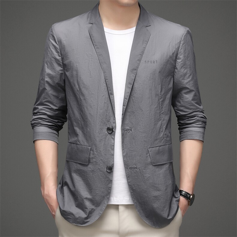 BW5168钱塘2020-2夏季薄款男士长袖西服外套时尚修身防晒衣P145,男装西服,钱塘207-2