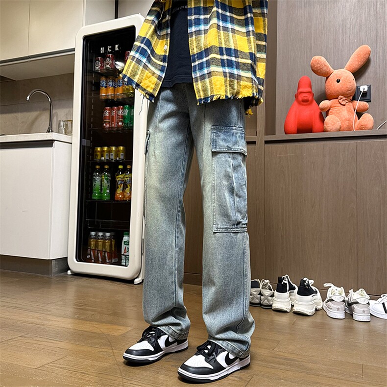 秋季新款工装牛仔裤直筒B342-K9022-特P55控88,男装牛仔裤,电商B342