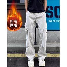 褶皱感潮流直筒休闲裤男女秋冬宽松户外工装速干长裤KZ107，男装工装外套，星座1116A（原606A-3）