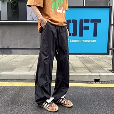 YC0518-P40美式冰丝速干裤男夏季薄款褶皱伞兵工装裤宽松休闲运动，男装工装外套，电商C233