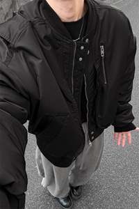 冬季美式飞行员短款加厚棉衣冬装棒球领棉服男装外套S376-特125图片
