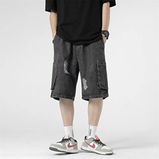 高街牛仔短裤男夏季五分裤H205P38，男装牛仔裤，星座1116-2