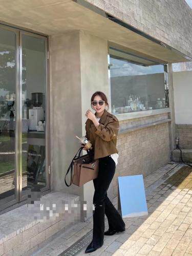 秋季洋气短款风衣，女装风衣，玩美