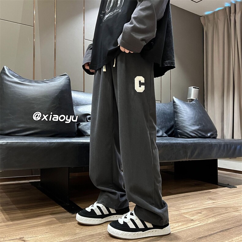 XZ616秋季新款灯芯绒C字母休闲长裤TY410P55控68,男装休闲裤,星座512A（原616）