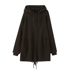 千克重B某C款欧货简约连帽加厚针织羊绒大衣2024冬季宽松休闲，女装卫衣/绒衫，博友羊绒