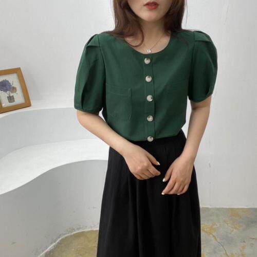 韩系泡泡袖小衫，女装，土布鱼